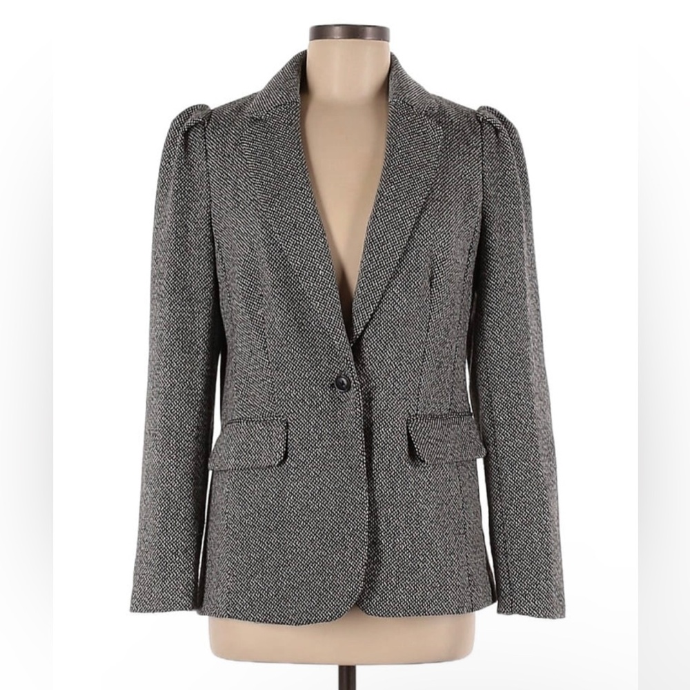 A New Day - Size 8 - Jacket - Long Sleeve - Gray - Ruched